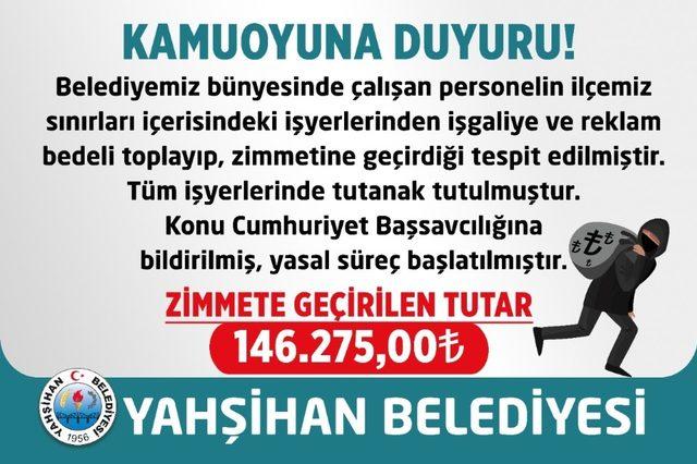 Yahşihan Belediyesi’nde 146 bin liralık yolsuzluk iddiası