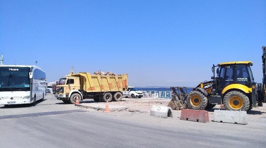 Lapseki İskelesi yenileniyor