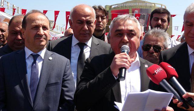 Aydın'da CHP ve İYİ Partililer Kılıçdaroğlu'na saldırıyı kınadı