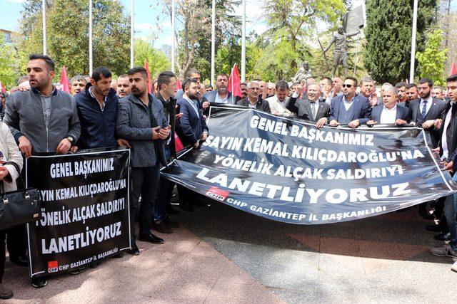 Gaziantep'te CHP'lilerden, Kılıçdaroğlu'na saldırıya kınama