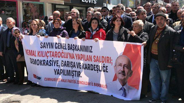 Zonguldak’ta, Kılıçdaroğlu’na saldırı kınandı