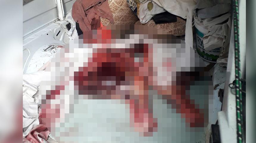 Kamyonette 800 kilo at eti ile yakalandılar