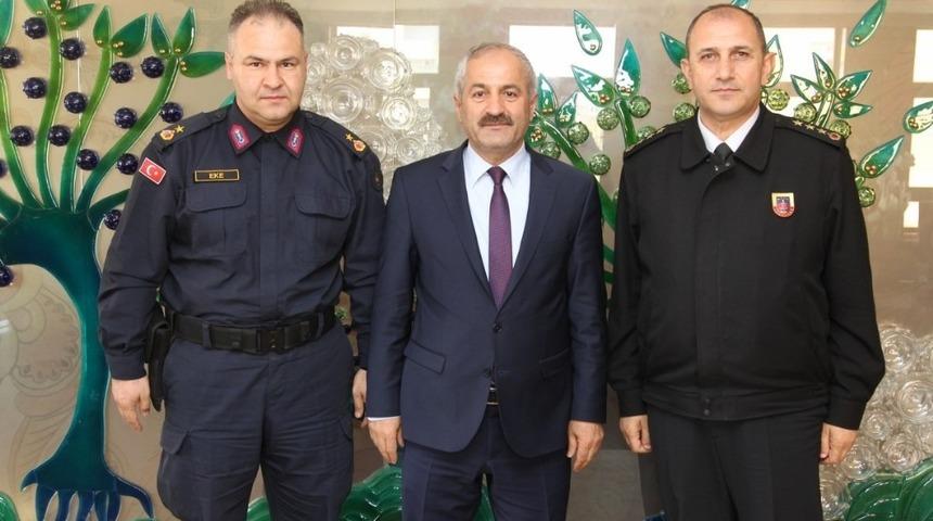 Komutanlardan Başkan B&uuml;y&uuml;kg&ouml;z&rsquo;e hayırlı olsun ziyareti