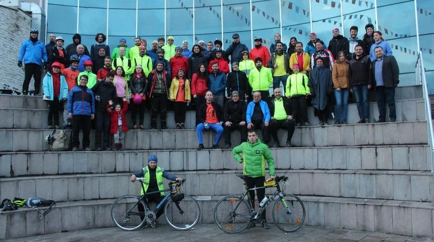4. D&uuml;zce Bisiklet Festivali Katılımcıları D&uuml;zce &Uuml;niversitesi&rsquo;ne Konuk Oldu