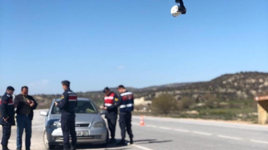 Jandarmadan dronelu trafik uygulaması