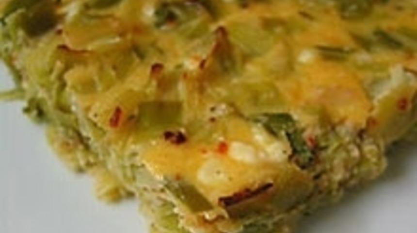 Fırında Peynirli Pırasa