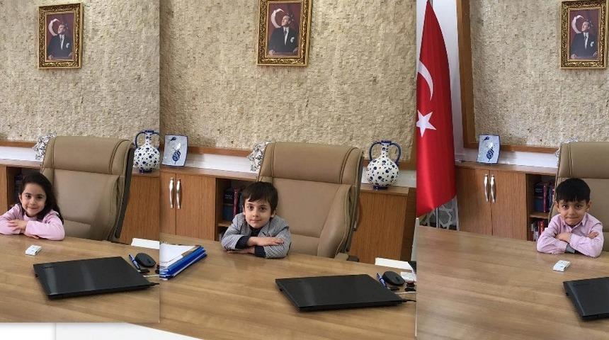 Kaymakam Akın koltuğu &ccedil;ocuklara devretti