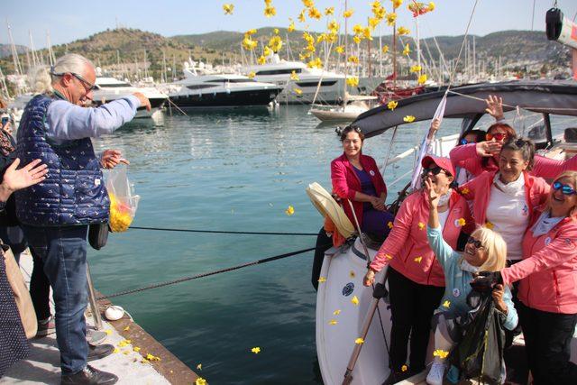 Kadın yelkencilerden Bodrum'dan Samsun'a 'Barış Seyri'