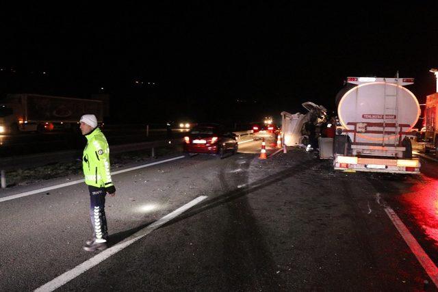 Bolu TEM otoyolunda tır kazası: 1 yaralı