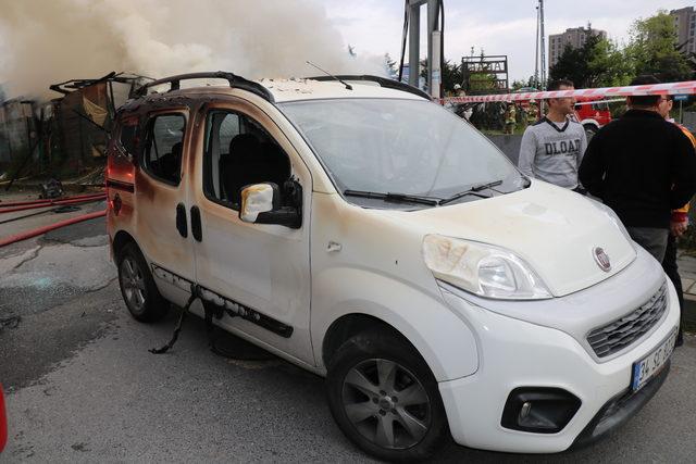 (Geniş haber) Ataşehir'de kereste deposu alev alev yandı 