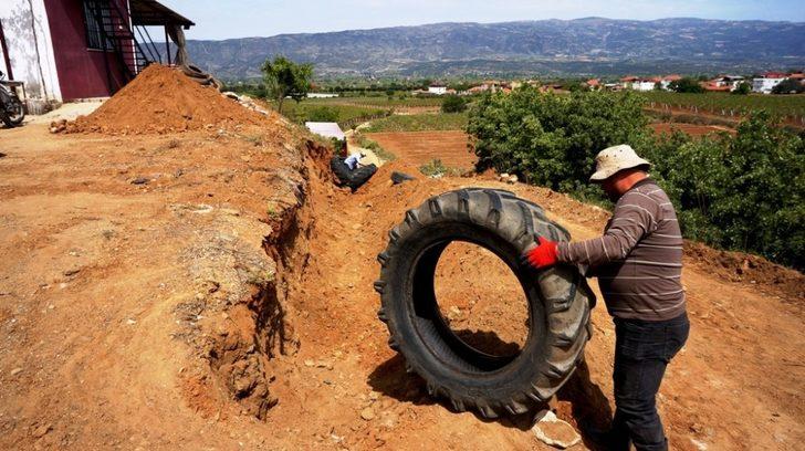 Atık araç lastikleriyle istinat duvarı G5