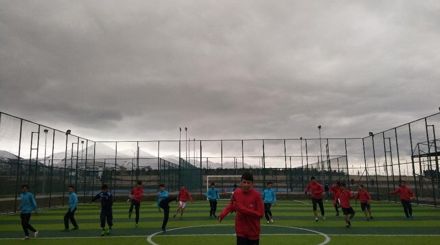 Yeşil sahada bayramlarını kutladılar