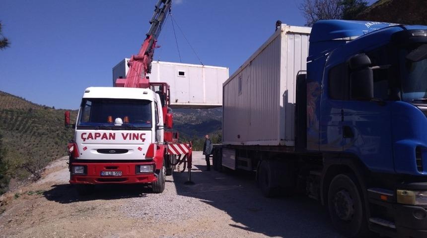 Konteyner evler Kurucaoluk’a yerleştirildi