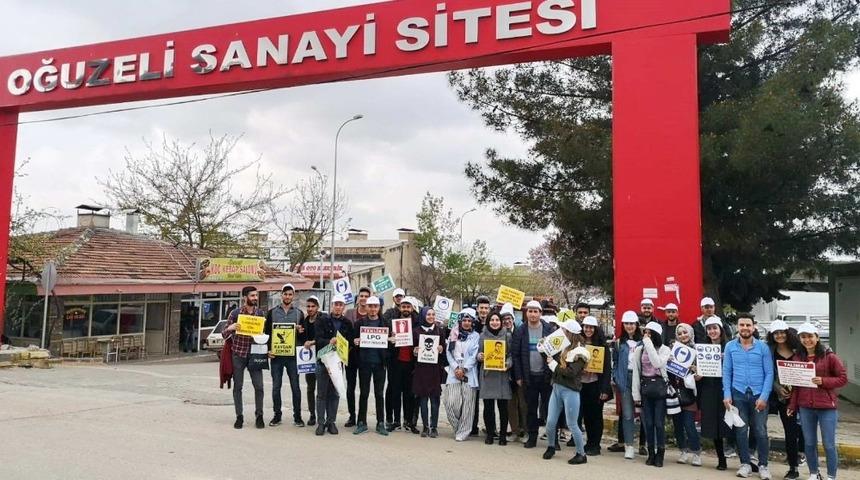 GA&Uuml;N &ouml;ğrencilerinden iş sağlığı ve g&uuml;venliği bilin&ccedil;lendirme &ccedil;alışması