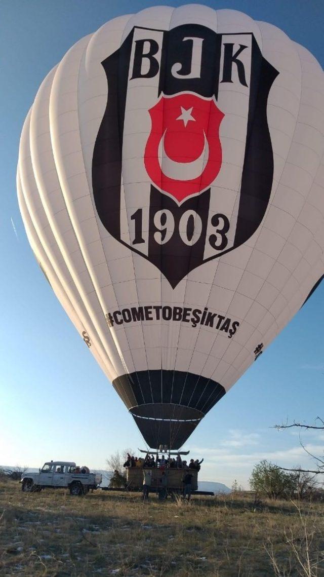 Beşiktaş balonu Kapadokya’da havalanmaya başladı