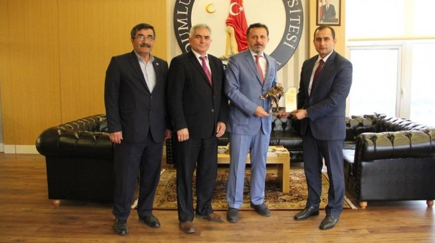 Dumlupınar il&ccedil;e heyetinden Rekt&ouml;r G&ouml;ren&rsquo;e ziyaret