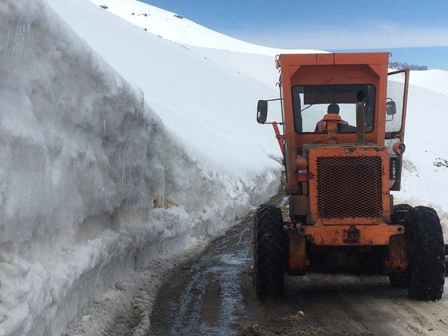 Yola düşen çığ 22 gün sonra temizlendi