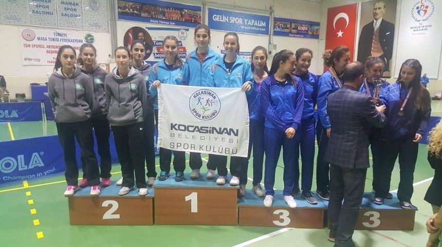 Kocasinan Belediyespor B Kız Takımı T&uuml;rkiye Masa Tenisi 1. Ligi Şampiyon Tamamladı
