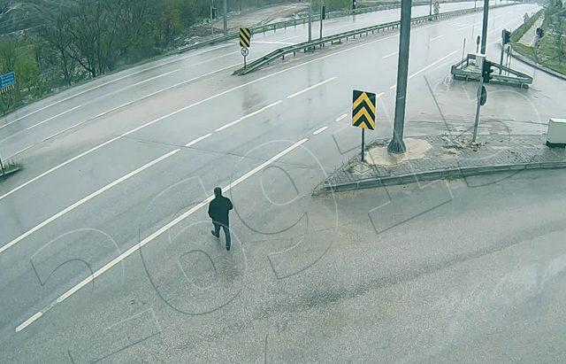 Amasya’da ölüm teğet geçti, o anlar güvenlik kamerasında