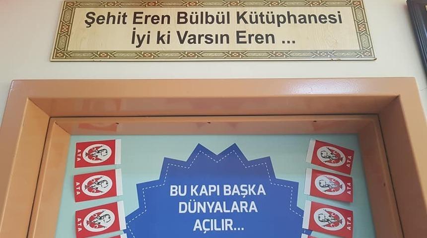 Şehit Eren Bülbül’ün adı Kağızman’da kütüphaneye verildi