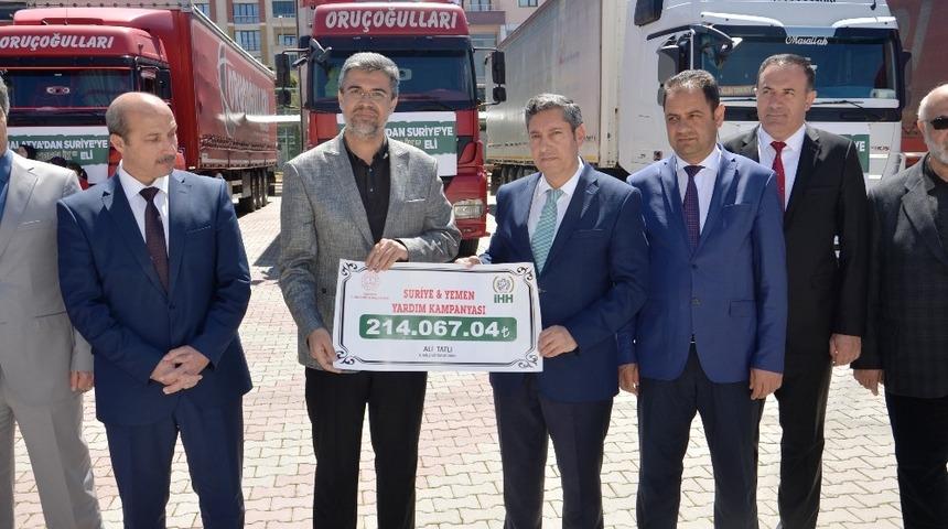 Malatya’dan Suriye ve Yemen’e yardım eli