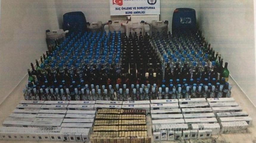 İslahiye&rsquo;de ka&ccedil;ak alkoll&uuml; i&ccedil;ecek ve sigara ele ge&ccedil;irildi