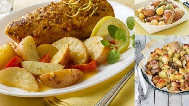 İtalyan usülü biberiyeli patates ve tavuk