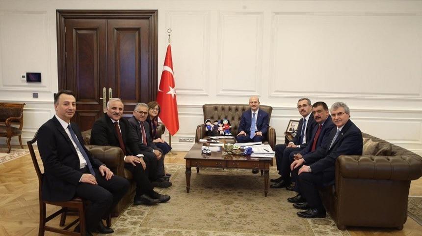 Başkan B&uuml;y&uuml;kkılı&ccedil; , Bakan Soylu ile g&ouml;r&uuml;şt&uuml;