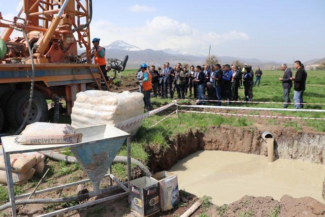 Atlı Polis Grup Amirliği’nde sosyal donatı alanında kullanılmak üzere sondaj vuruldu