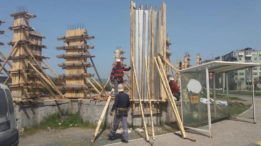 Gülüç’te sahil kafenin yapımına başlandı