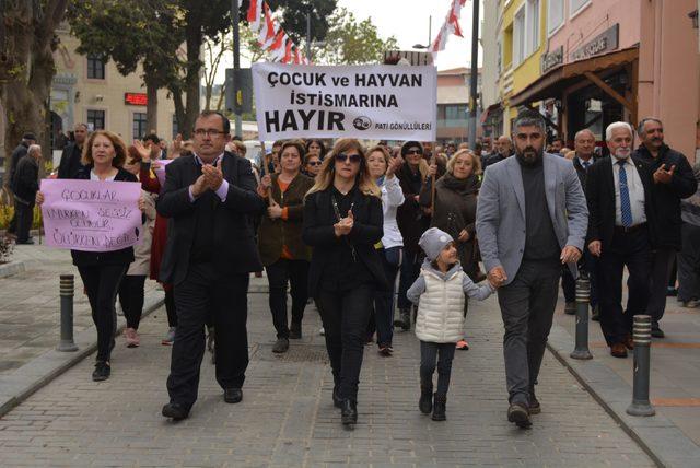 Şile'de çocuk istismarına tepki yürüyüşü