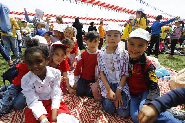 Ankara'da mülteci çocuklar 23 Nisan'ı kutladı