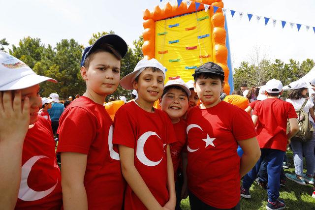 Ankara'da mülteci çocuklar 23 Nisan'ı kutladı