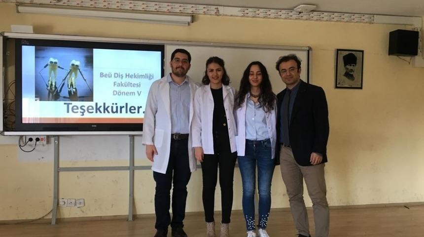 Lise öğrencilerine sigara bağımlılığının ağız sağlığına zararları anlatıldı