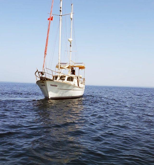 Çalınan Yunan bayraklı tekne Gündoğan açıklarında bulundu