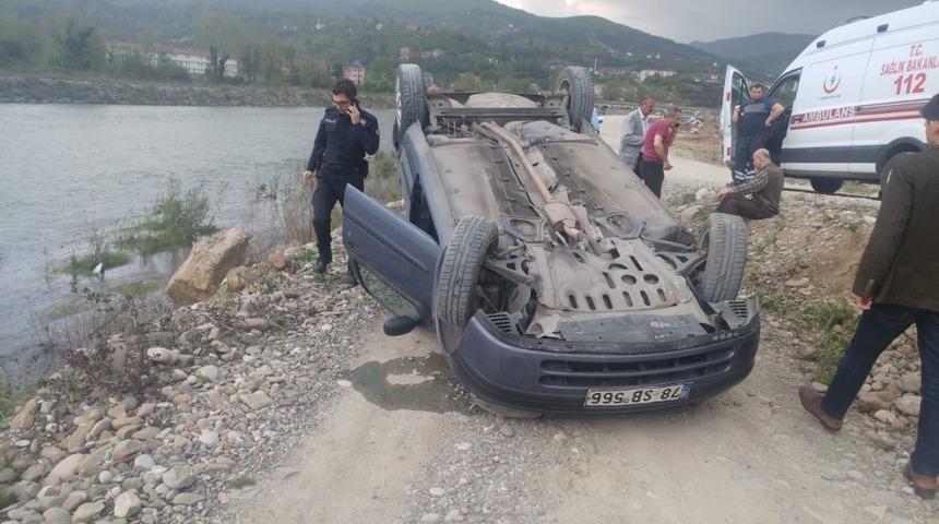 Kazada ara&ccedil; ters d&ouml;nd&uuml;