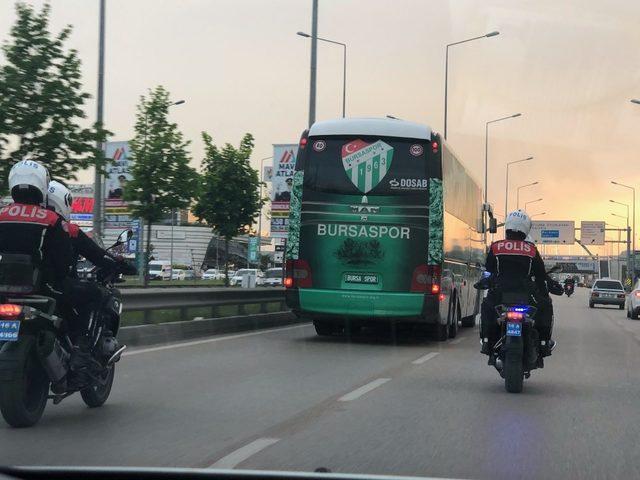 Düşme hattında yer alan Bursaspor’a polisten yoğun önlem