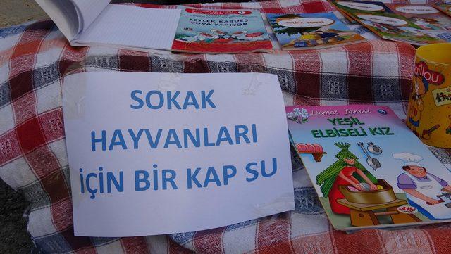 Eski kitapları satarak sokak hayvanlarına mama alıyorlar