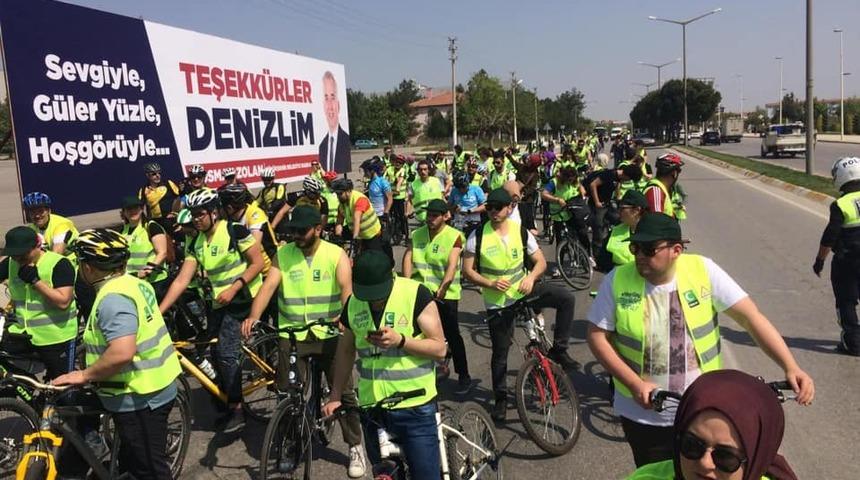 Denizli’de pedallar sağlıklı yaşam için döndü