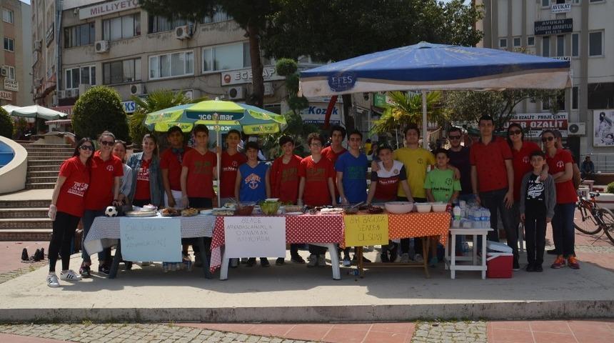 Spor kul&uuml;b&uuml;nden kanserli &ccedil;ocuklar yararına kermes