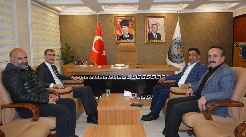 Aşkale Kaymakamı Aksu&rsquo;dan Başkan G&uuml;ltekin&rsquo;e hayırlı olsun ziyareti