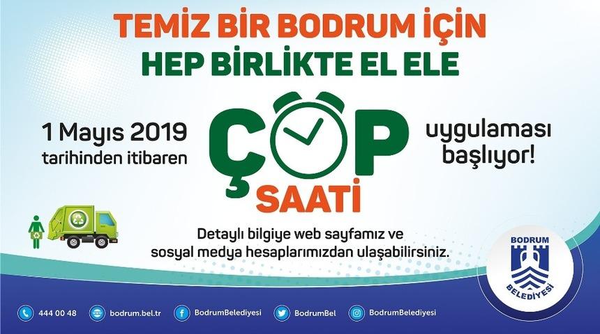 Bodrum&rsquo;da &rsquo;&ccedil;&ouml;p saati&rsquo; uygulaması başlıyor