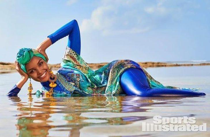 Müslüman model, Sports Illustrated dergisine poz verdi tarihe geçti G3