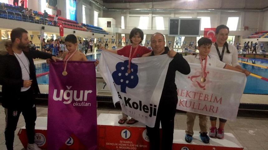 İhlas Kolejine y&uuml;zmede 4 altın madalya