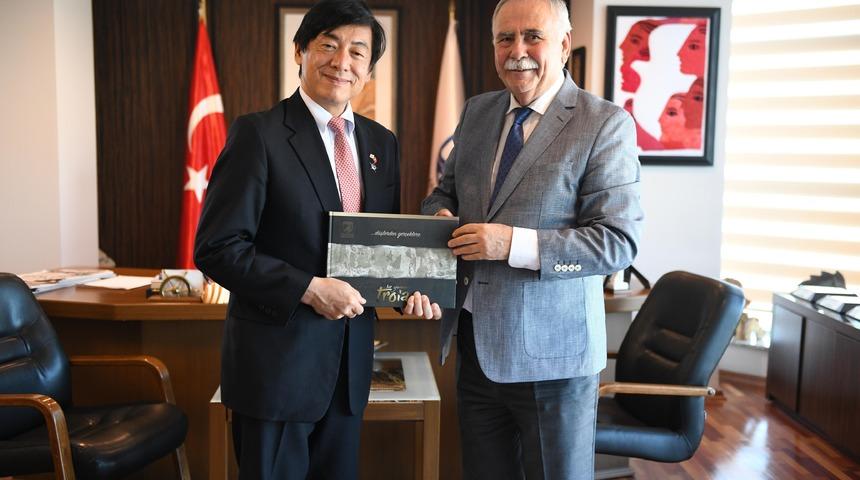 Japonya B&uuml;y&uuml;kel&ccedil;isi Miyajima'dan Başkan G&ouml;khan'a ziyaret