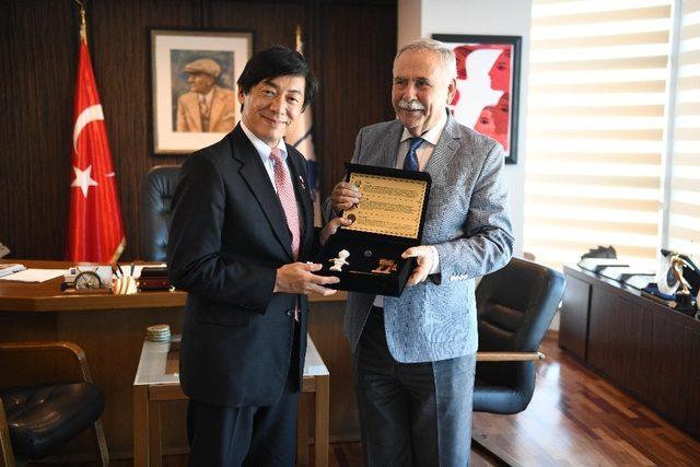 Japonya Büyükelçisi Miyajima’dan Başkan Gökhan’a ziyaret