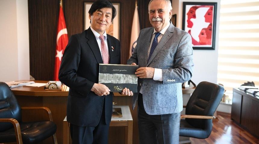 Japonya B&uuml;y&uuml;kel&ccedil;isi Miyajima&rsquo;dan Başkan G&ouml;khan&rsquo;a ziyaret