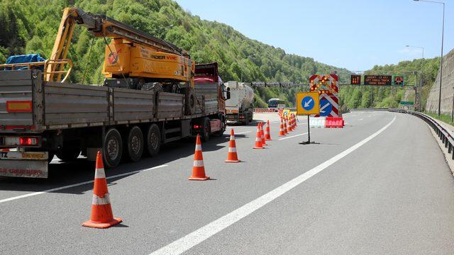 TEM'in Bolu Dağı geçişindeki viyadüklerde çalışma başladı
