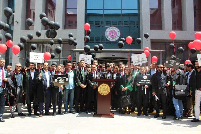 Aksaray’da avukatın öldürülmesine balonlu tepki