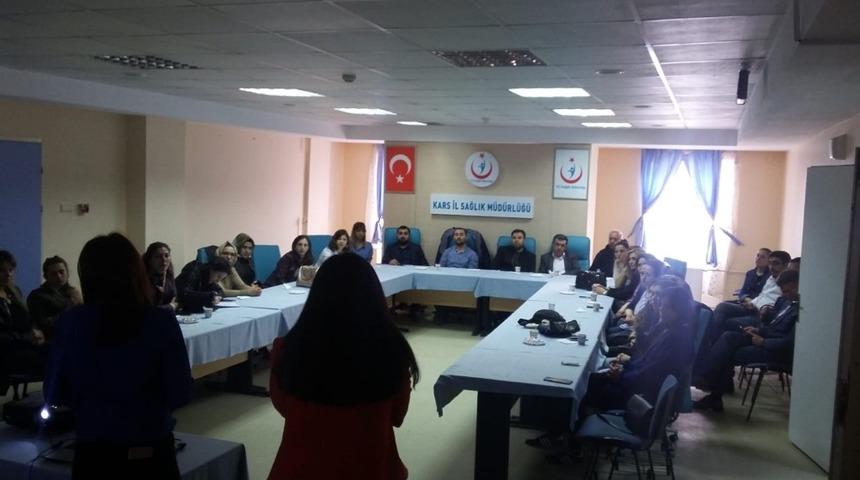 Kars&rsquo;ta sağlık &ccedil;alışanlarına eğitim verildi